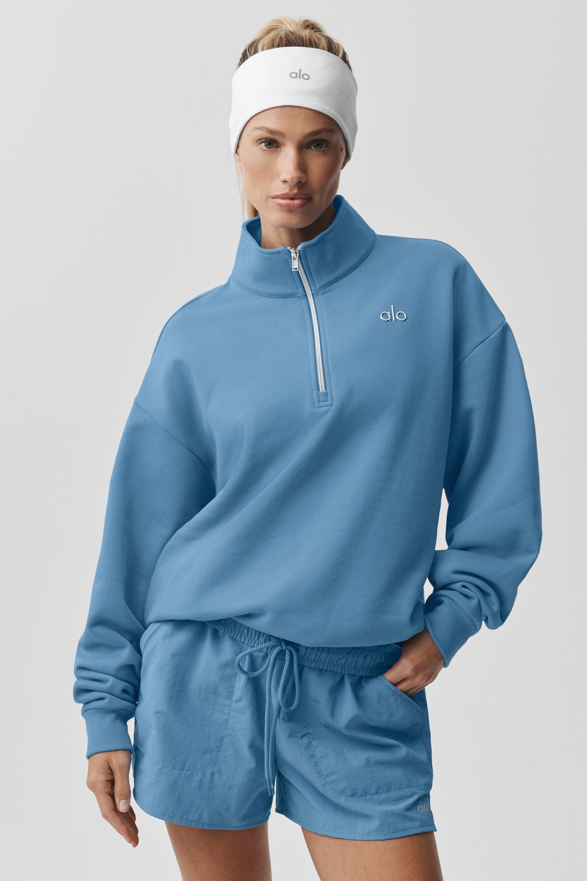 Accolade 1/4 Zip Pullover - California Blue--2
