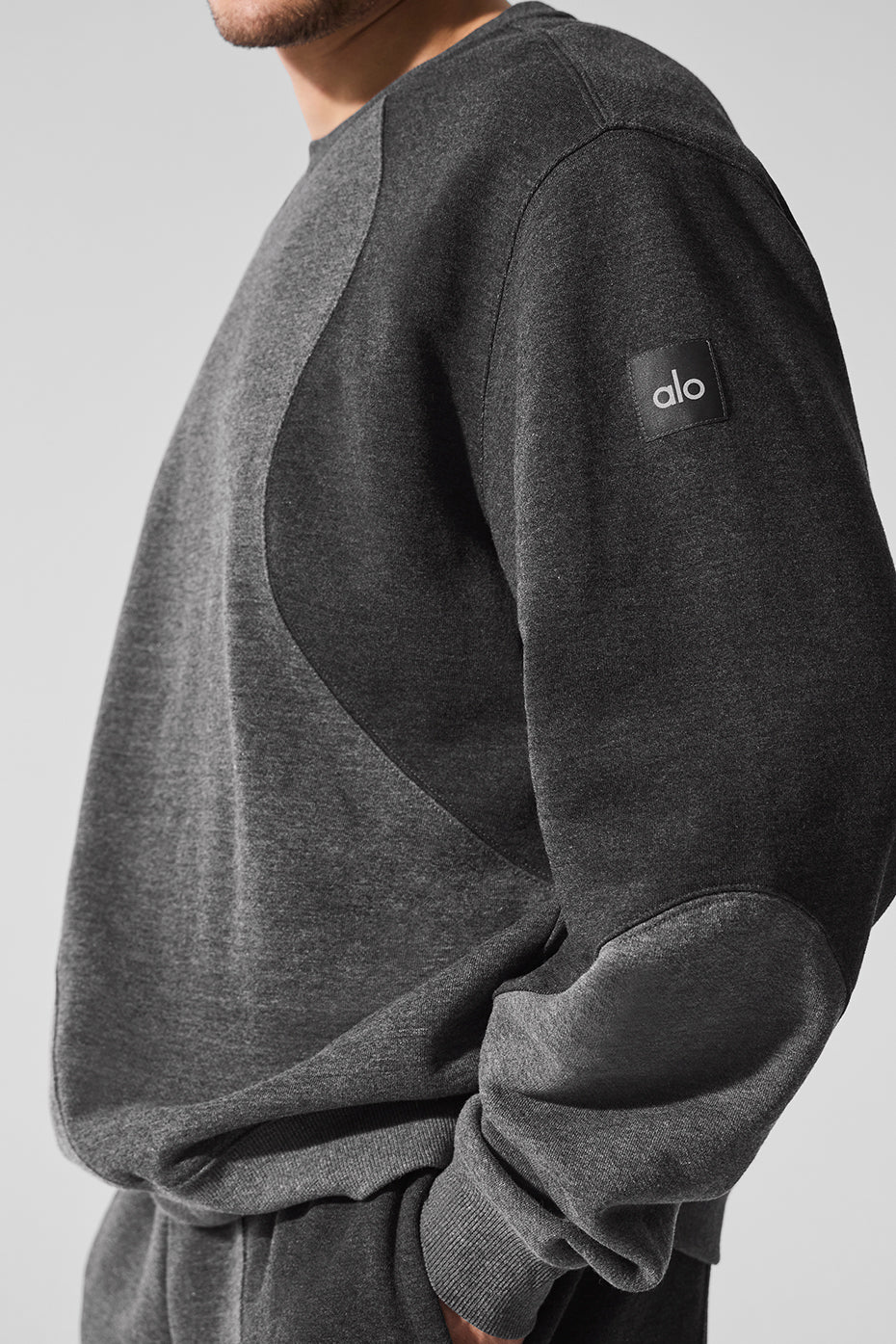 Make Waves Crew Neck Pullover - Dark Heather Grey Tonal--2