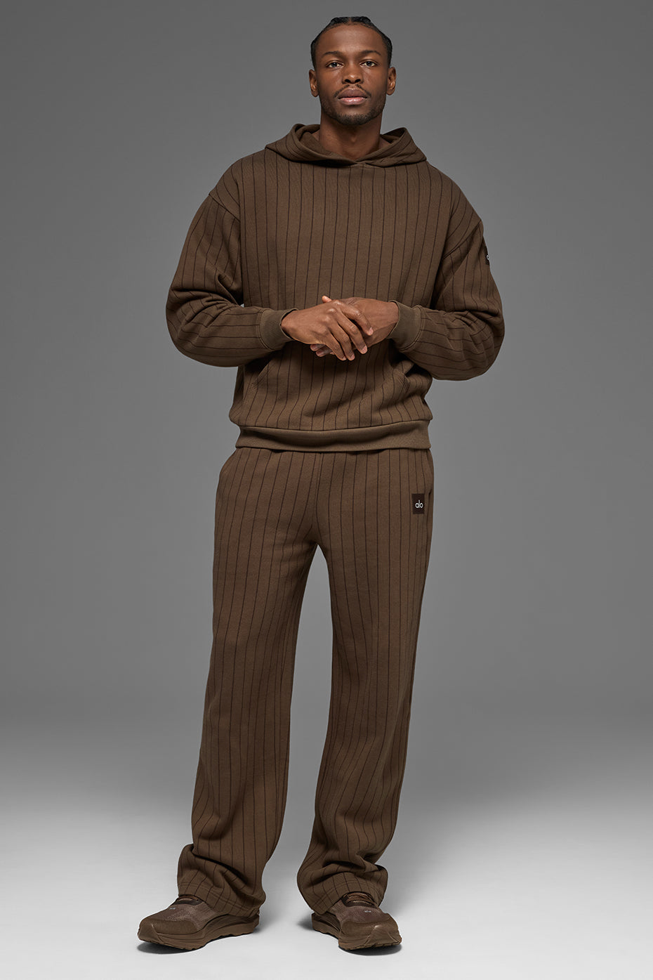 Pinstripe Hoodie - Espresso Pinstripe--4