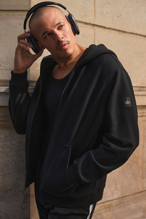 Renown Heavy Weight Full Zip Hoodie - Black
