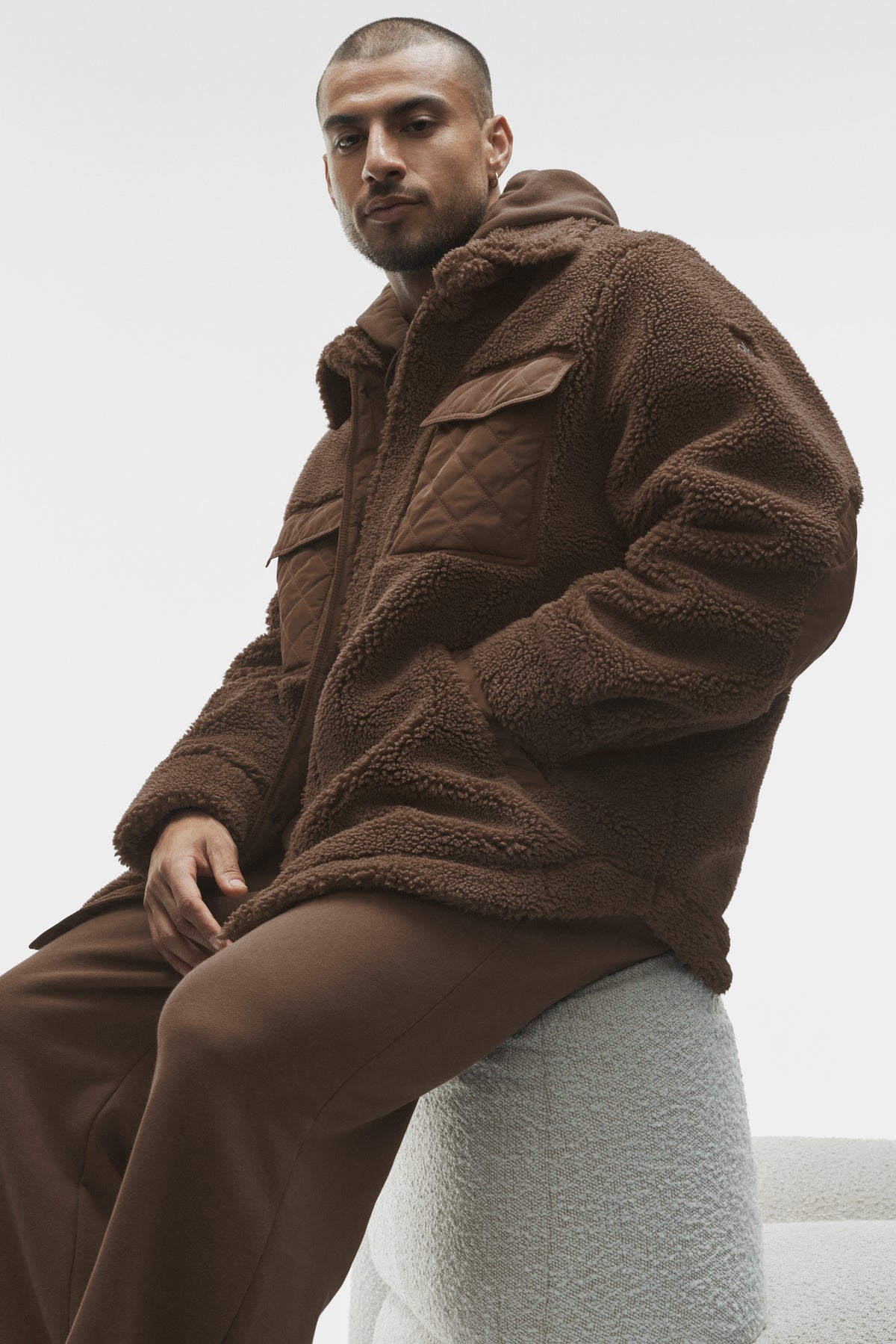 Sherpa Edge Shacket - Java Brown--0