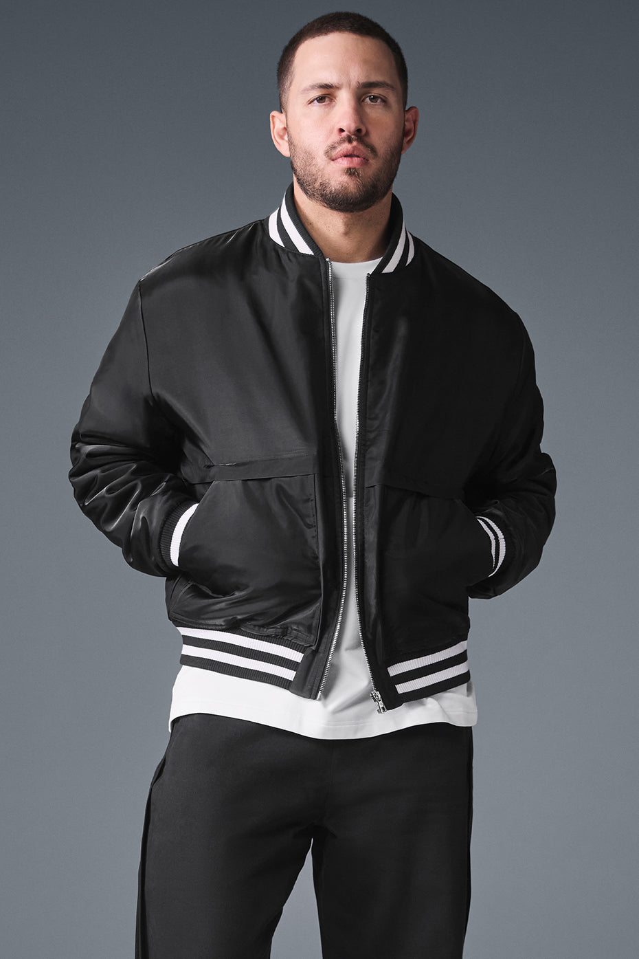 Afterglow Varsity Jacket - Black--0