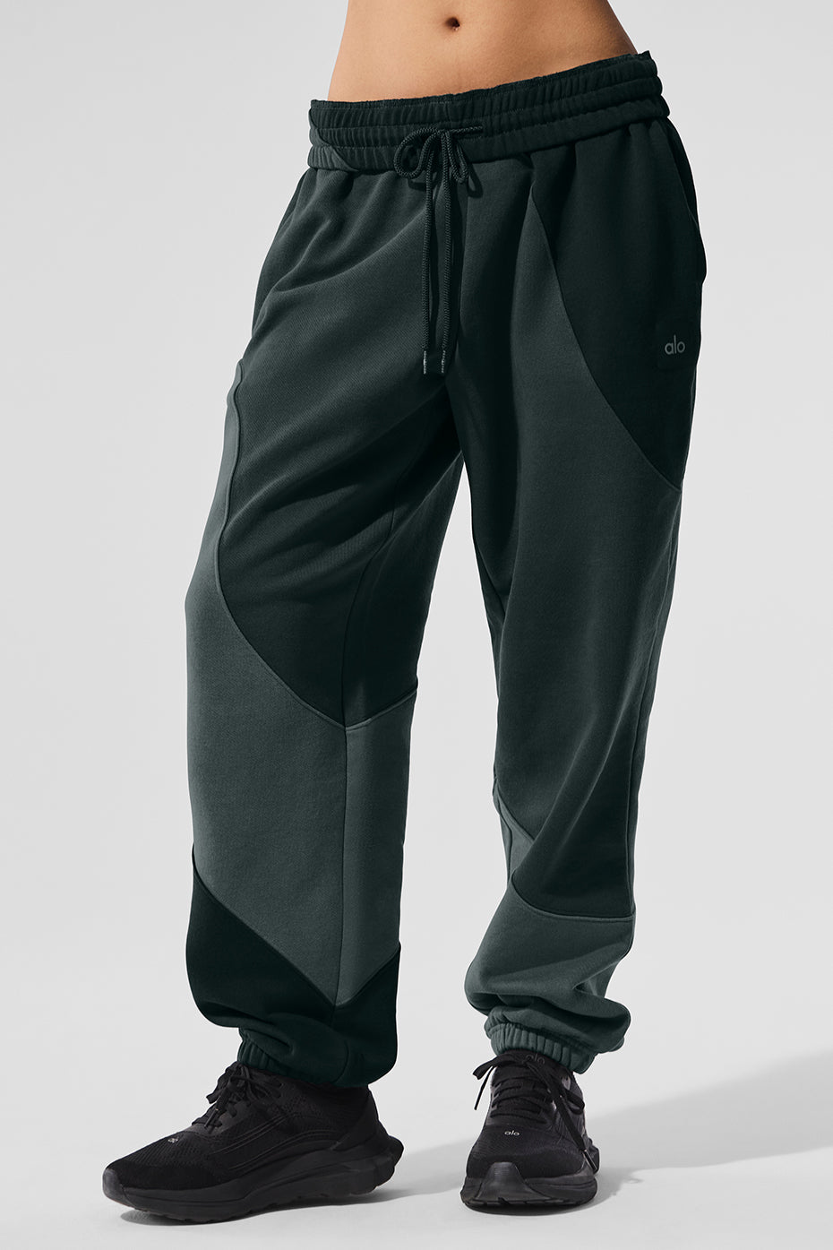 Make Waves Sweatpant - Charcoal Green Tonal--0