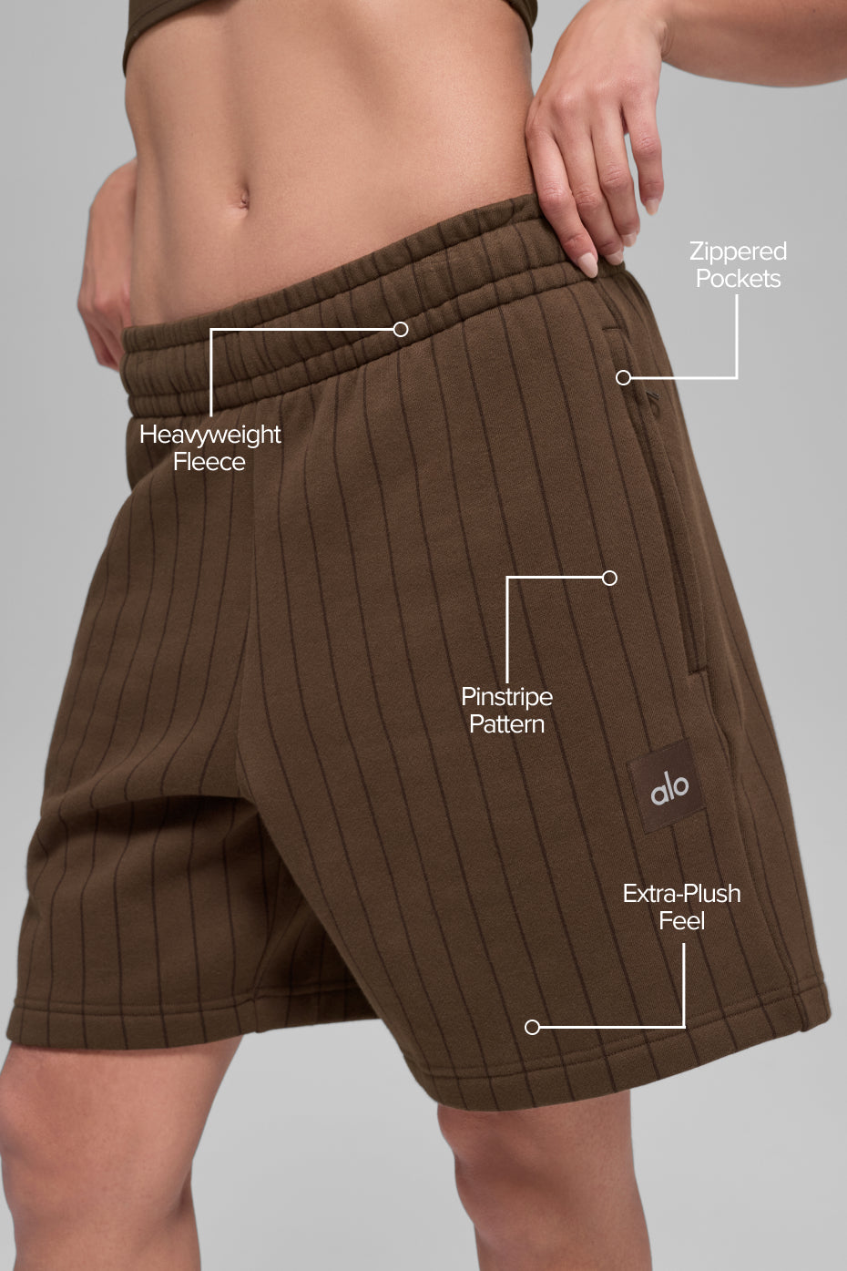 7" Pinstripe Short - Espresso Pinstripe--1