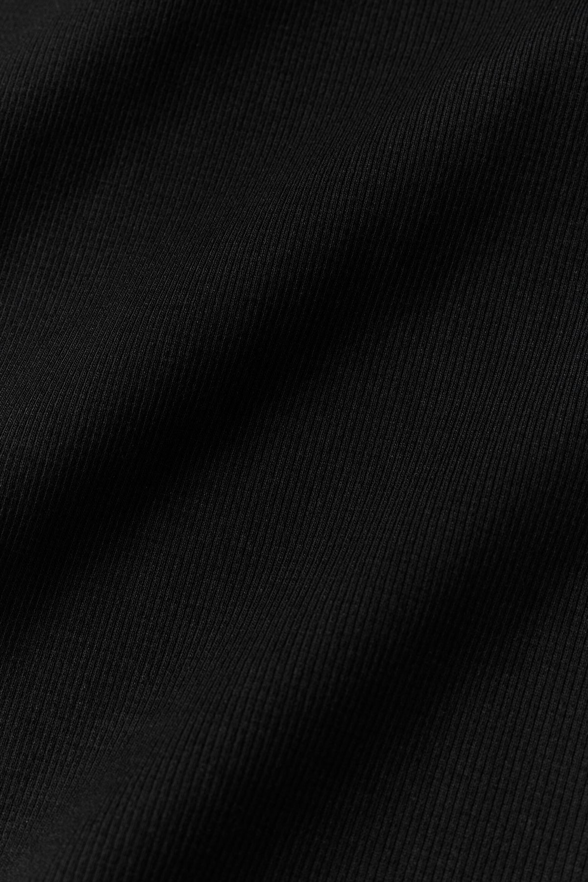 Seamless Modal Ribbed Cropped Short Sleeve - Black--4