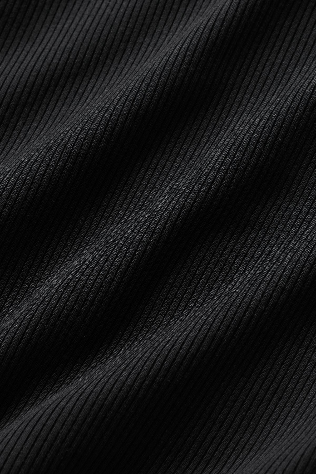 Ribbed Modal Cap Sleeve Top - Black--5