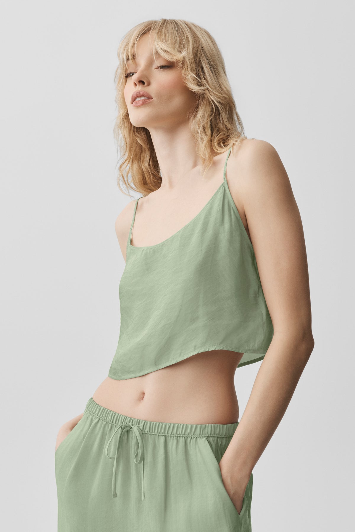 Semi-Sheer Golden Hour Tank - Dune Grass--4