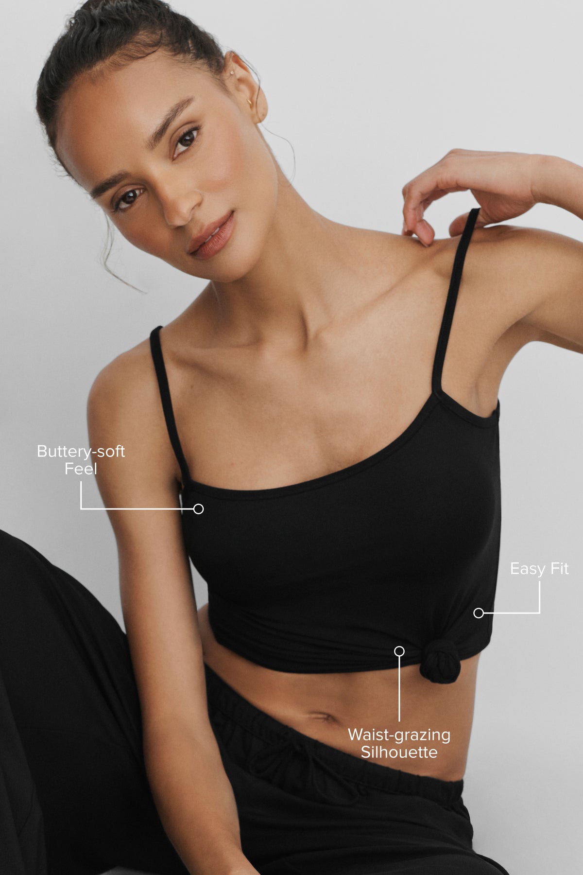 Alosoft Finesse Cami Tank - Black--1