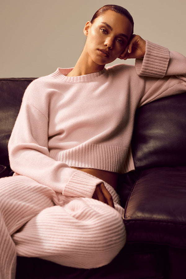 Cashmere Embrace Pullover - Frosted Pink