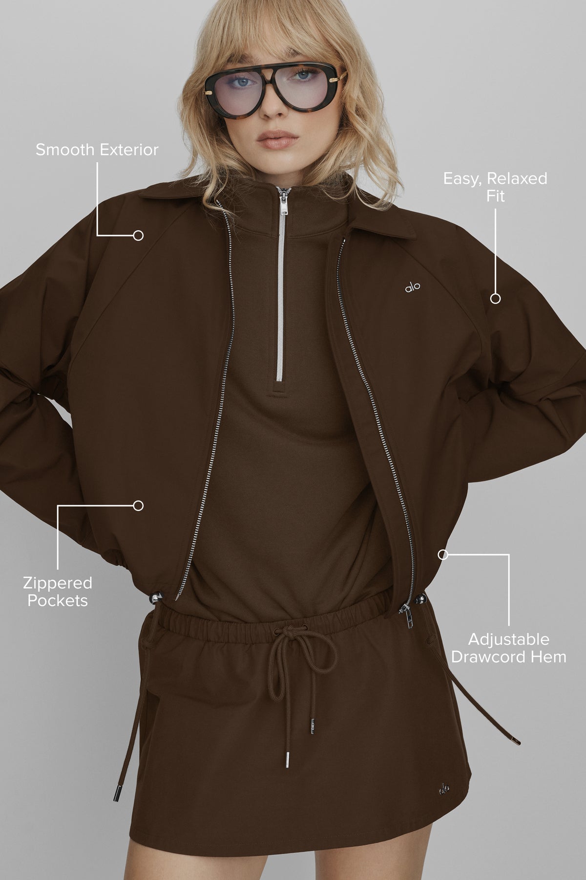 Best Bet Full Zip Jacket - Espresso--1
