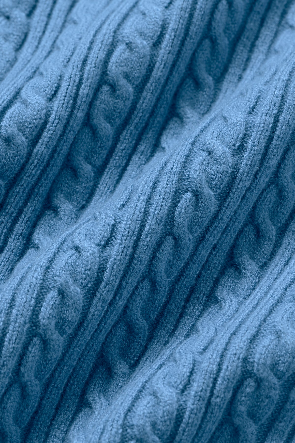 Mini Cable Sweater Cardigan - California Blue--5