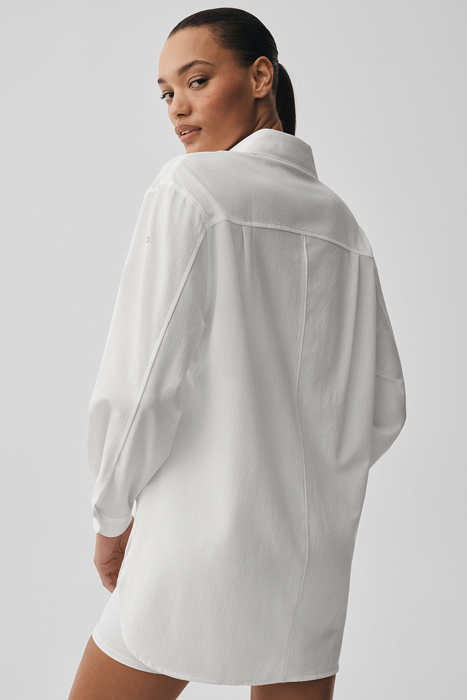 Dreamscape Button Down Long Sleeve - White--1