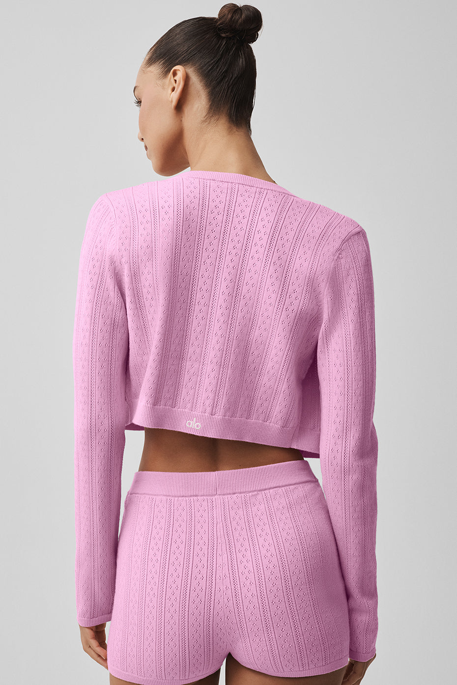 Pointelle Sweater Be Mine Cardigan - Candy Heart Pink--1