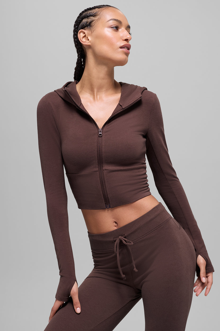 Sway Full Zip Hoodie - Brownstone--1