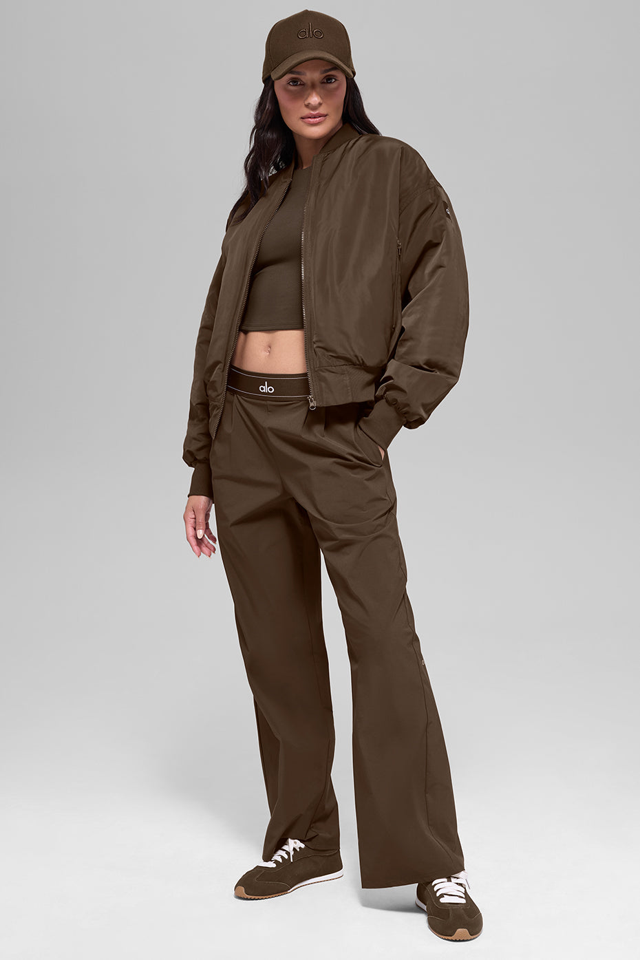 Faux Fur Urbanite Bomber - Espresso/Ivory--5