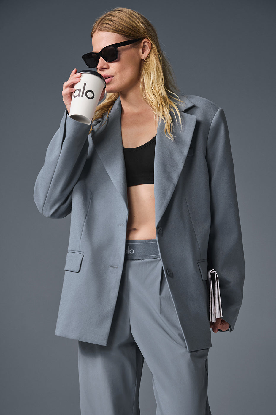 First-Class Blazer - Steel Grey--0