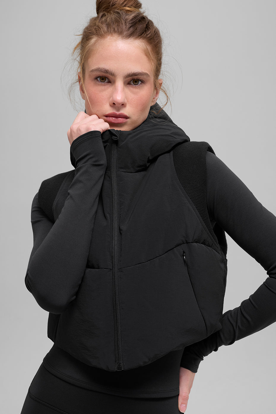 Fast Lane Puffer Vest - Black--2