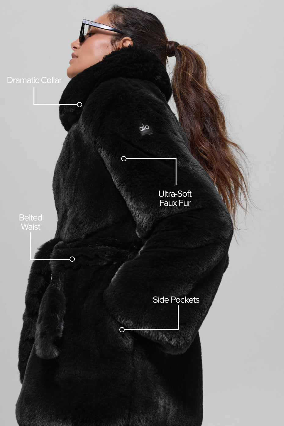 Faux Fur Starstruck Coat - Black--1