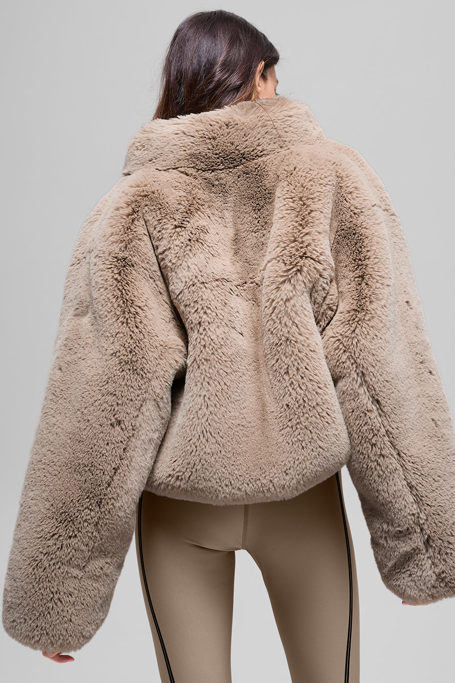 Faux Fur Allure Jacket - Oat--3