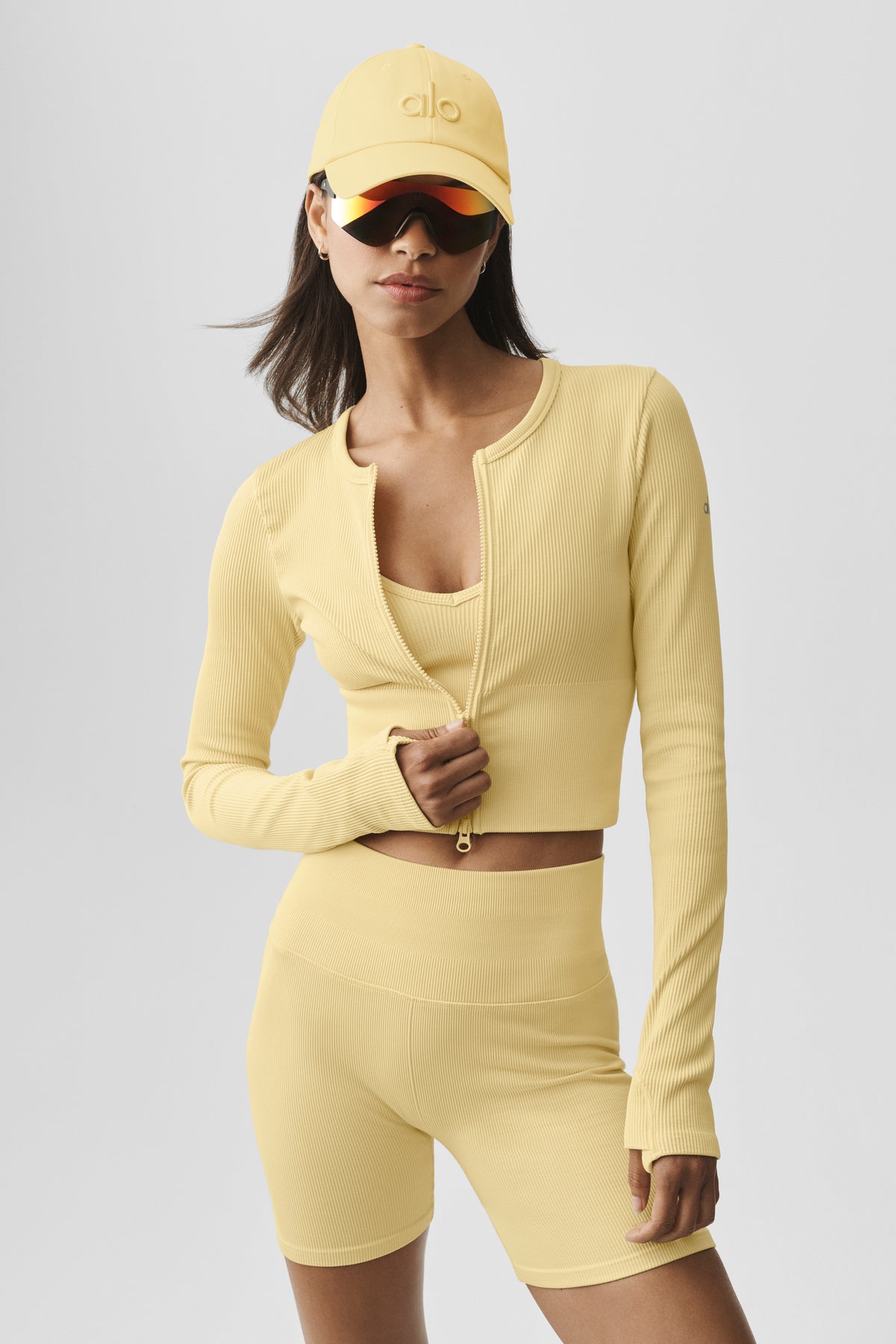 Seamless Ribbed Favorite Jacket - Warm Butter--1