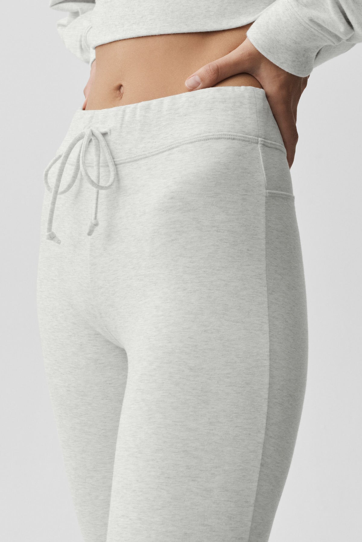 Sway Bootcut Sweatpant - White Heather--2