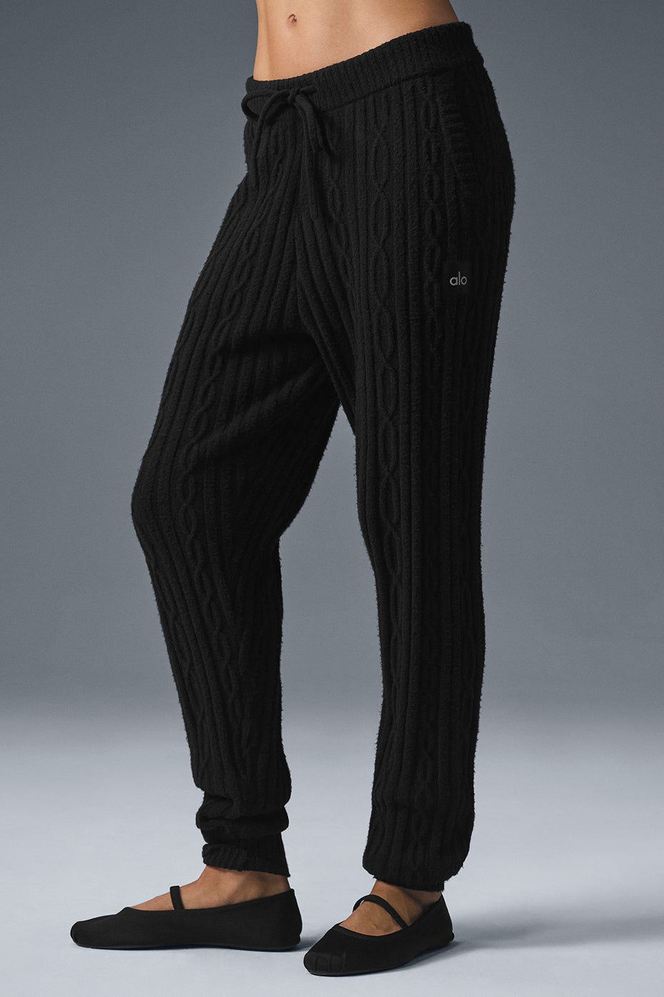 Cable Knit Winter Bliss Pant - Black--0