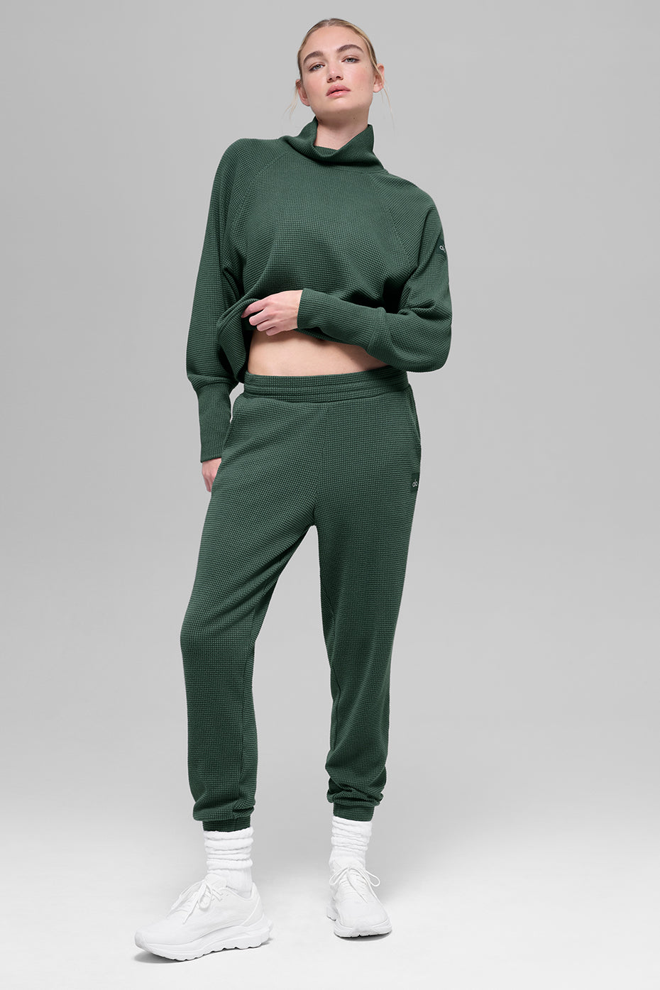 Waffle Weekend Escape Jogger - Clover Green--4