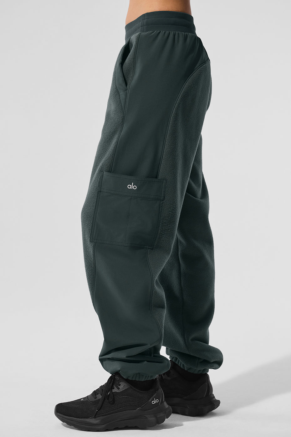 Polar Fleece Wintry Mix Pant - Charcoal Green--1