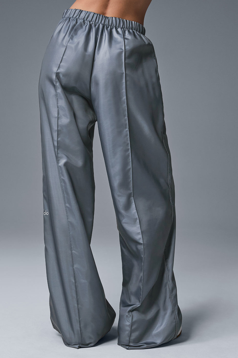 Afterglow Wide Leg Track Pant - Steel Grey--1