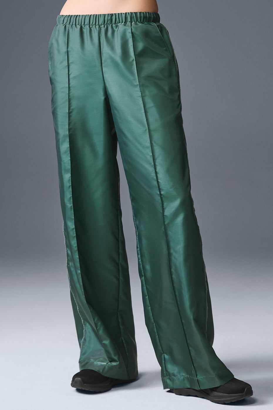 Afterglow Wide Leg Track Pant - Winter Ivy--0