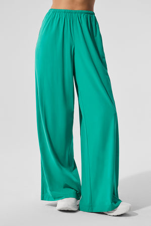 Breezy Wide Leg Pant (Long) - Spruce Green
