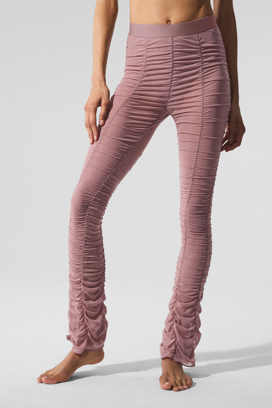 Airlift Mesh High-Waist Cherish Legging - Smoky Quartz--0