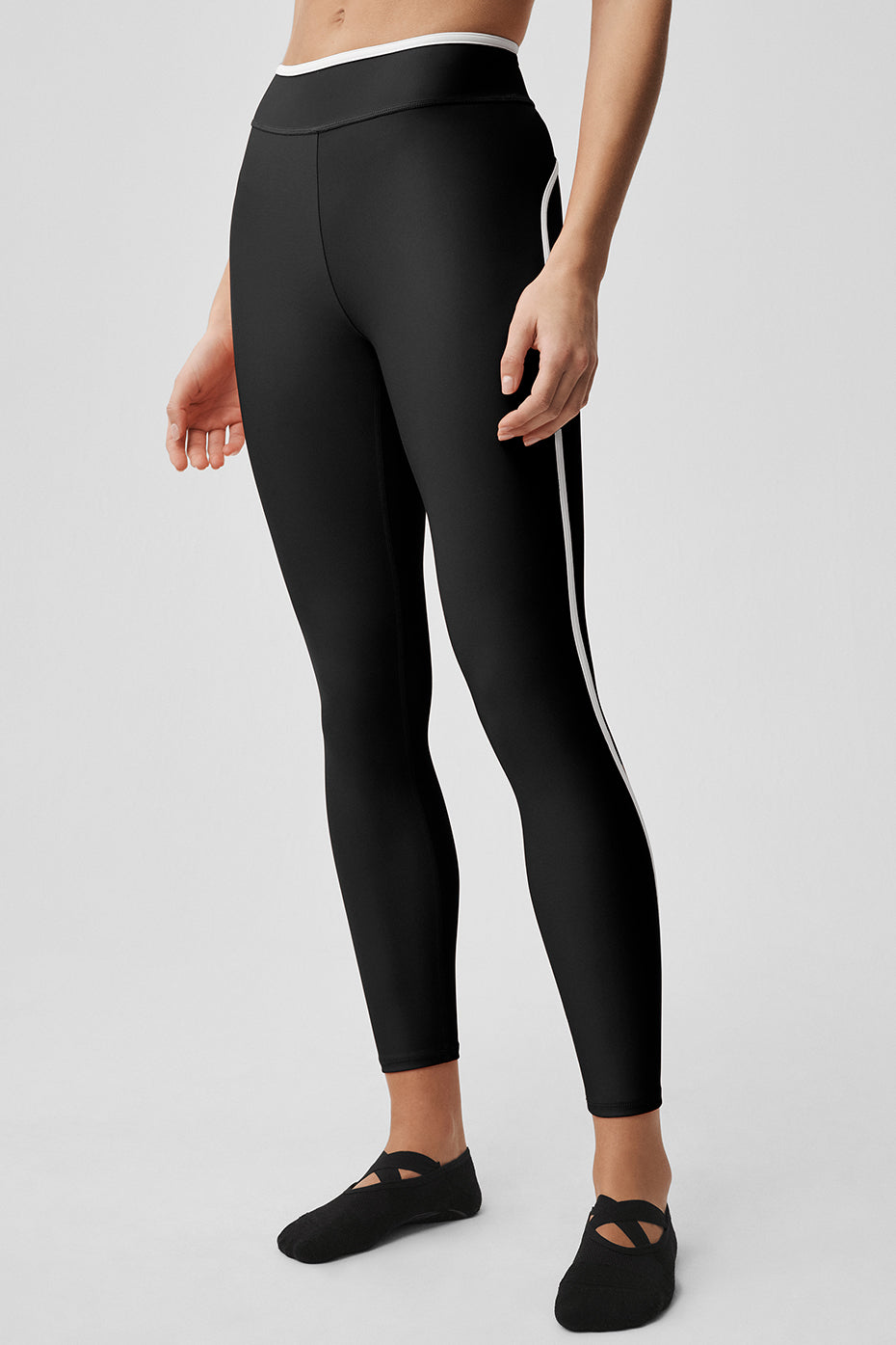 Airlift High Waist Charger 7/8 Legging - Black/White--0