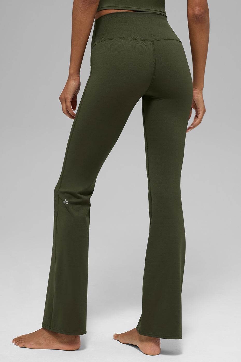 ALO Softsculpt High-Waist Bootcut Legging (Regular) - Green Olive--2