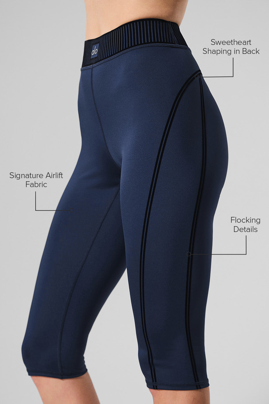 Airlift High-Waist Line Up Capri - Navy--1