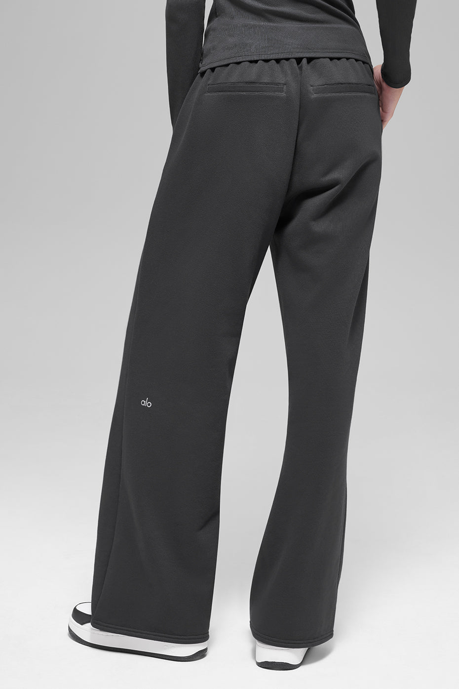 High-Waist Sweatpant Trouser - Anthracite--3