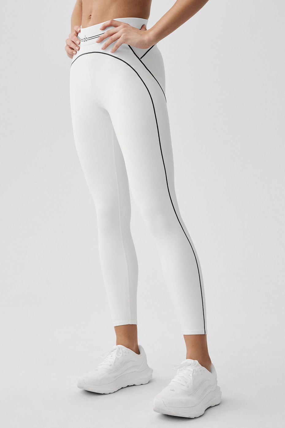Airbrush High-Waist 7/8 Heart Throb Legging - White/Black--0