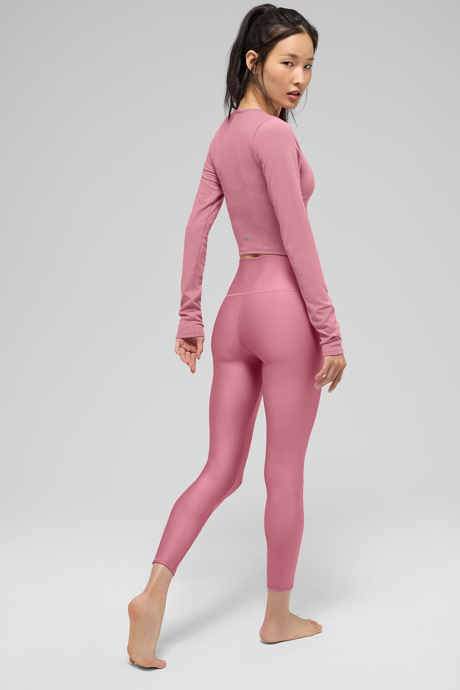 7/8 High-Waist Airlift Legging - Pink Wild Rose--4