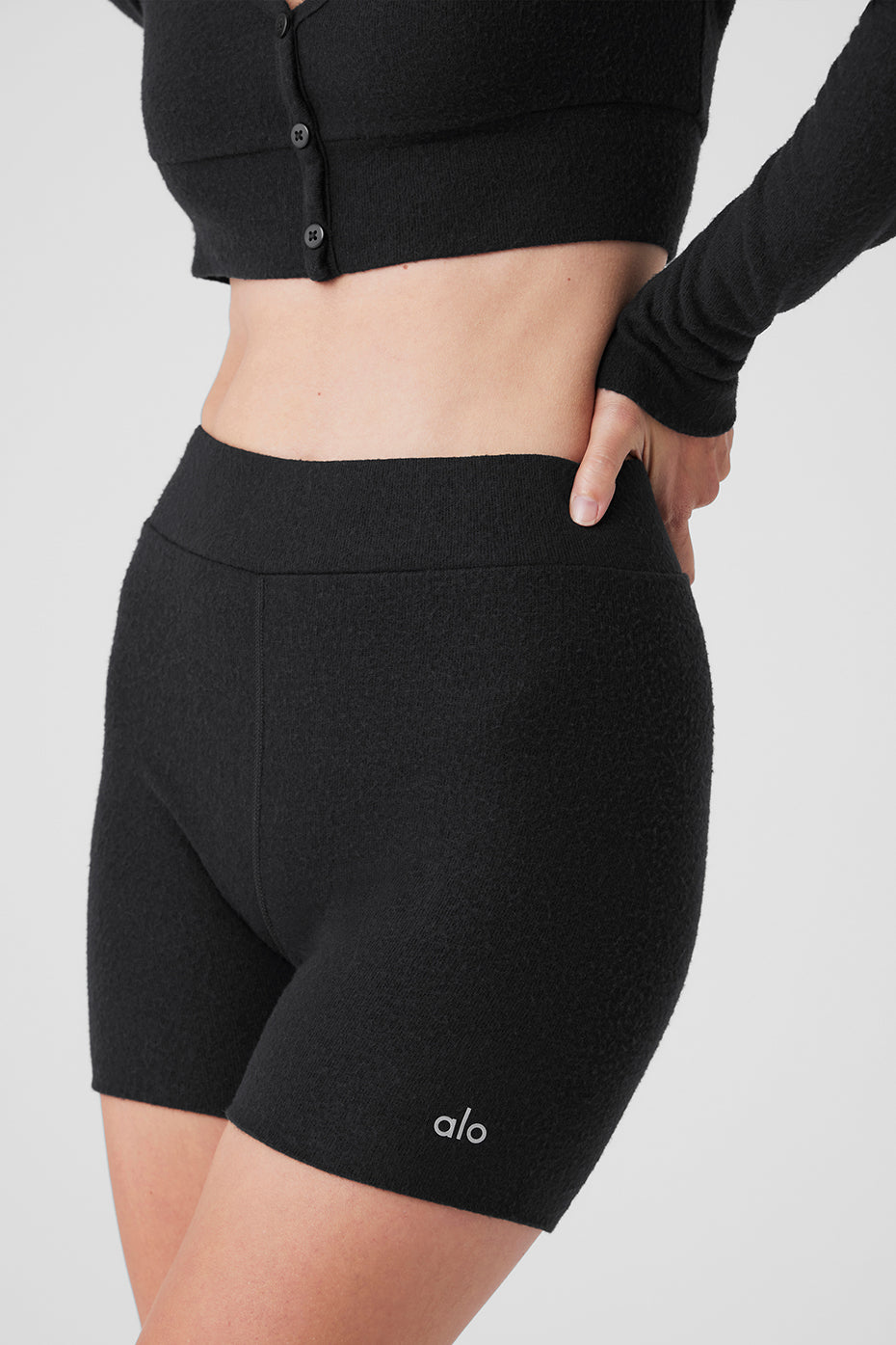 Alolux High-Waist Me Time Short - Black--1