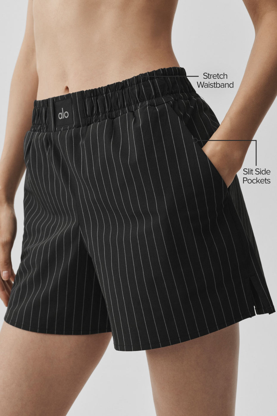 Pinstripe Daylight Boxer Short - Black/Titanium--1