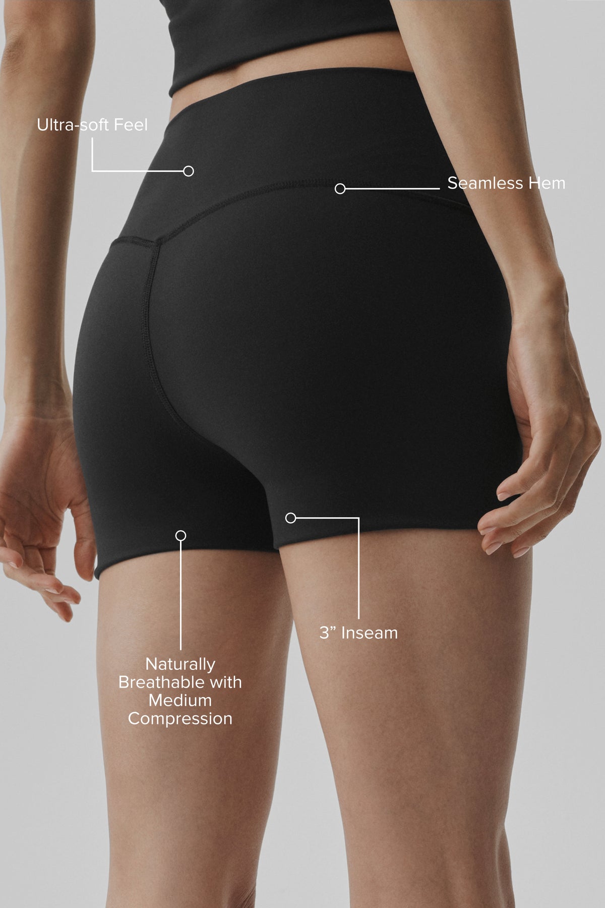 3" ALO Softsculpt High-Waist Precision Short - Black--1