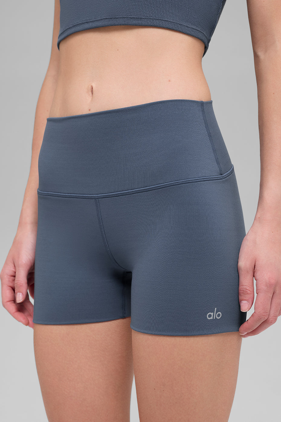 3" ALO Softsculpt High-Waist Precision Short - Bluestone--1