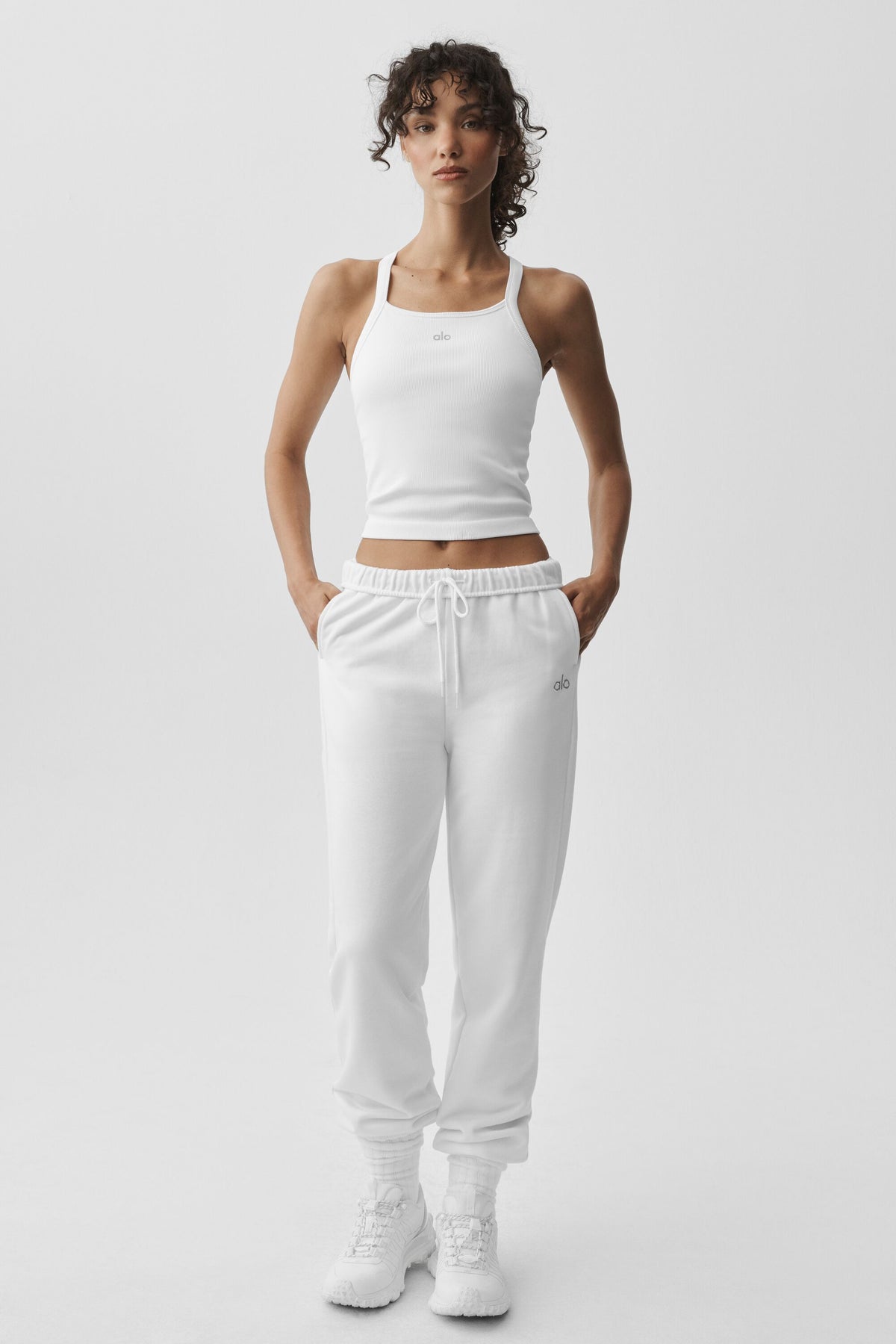 Seamless Ribbed Favorite Full Length Bra Tank - White--4