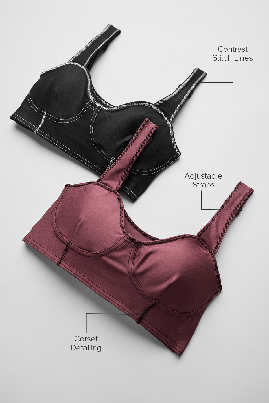 Airlift Redefine Bra - Burgundy Truffle/Black--6