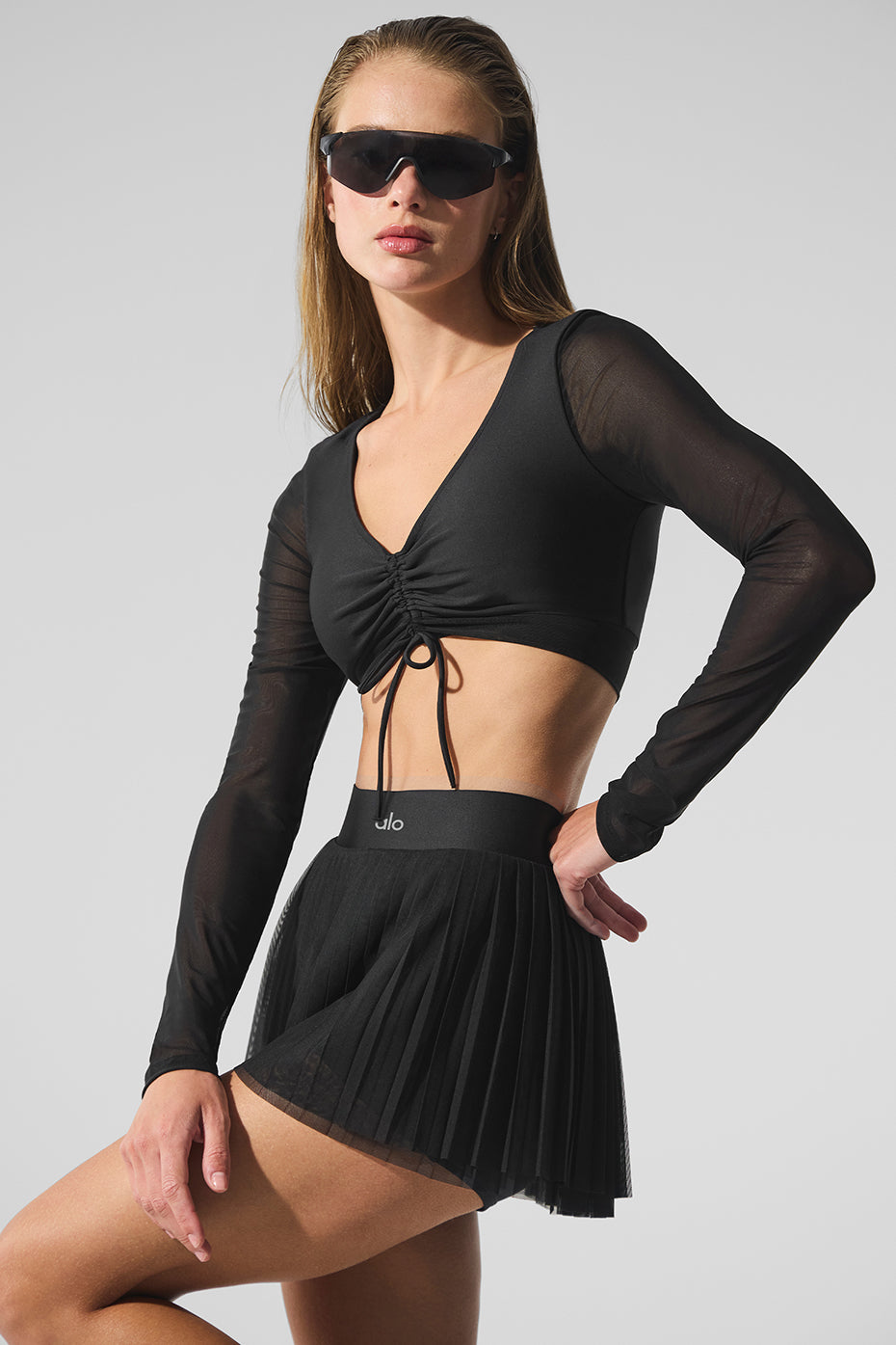 Airlift Mesh Divine Long Sleeve Bra - Black--3