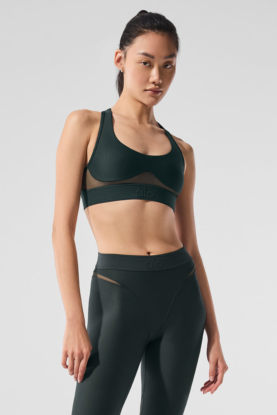 Airlift Rebel Bra - Charcoal Green--0
