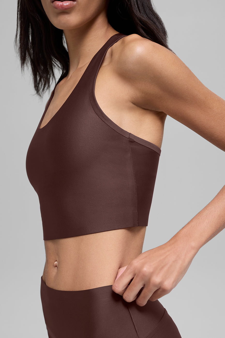 Airlift Super Sleek Bra Tank - Brownstone--3