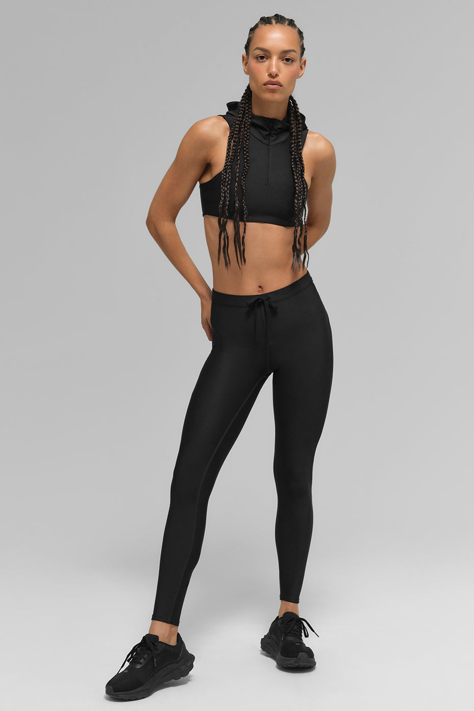 Airlift Light Speed Hooded Bra - Black--4