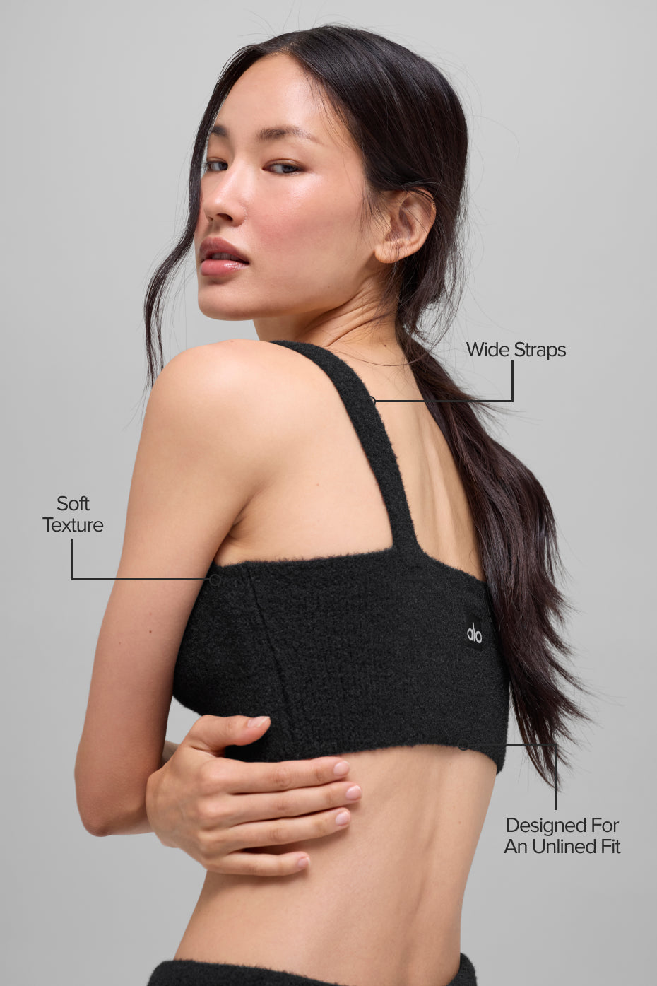 Snuggle Up Sweater Bra - Black--1