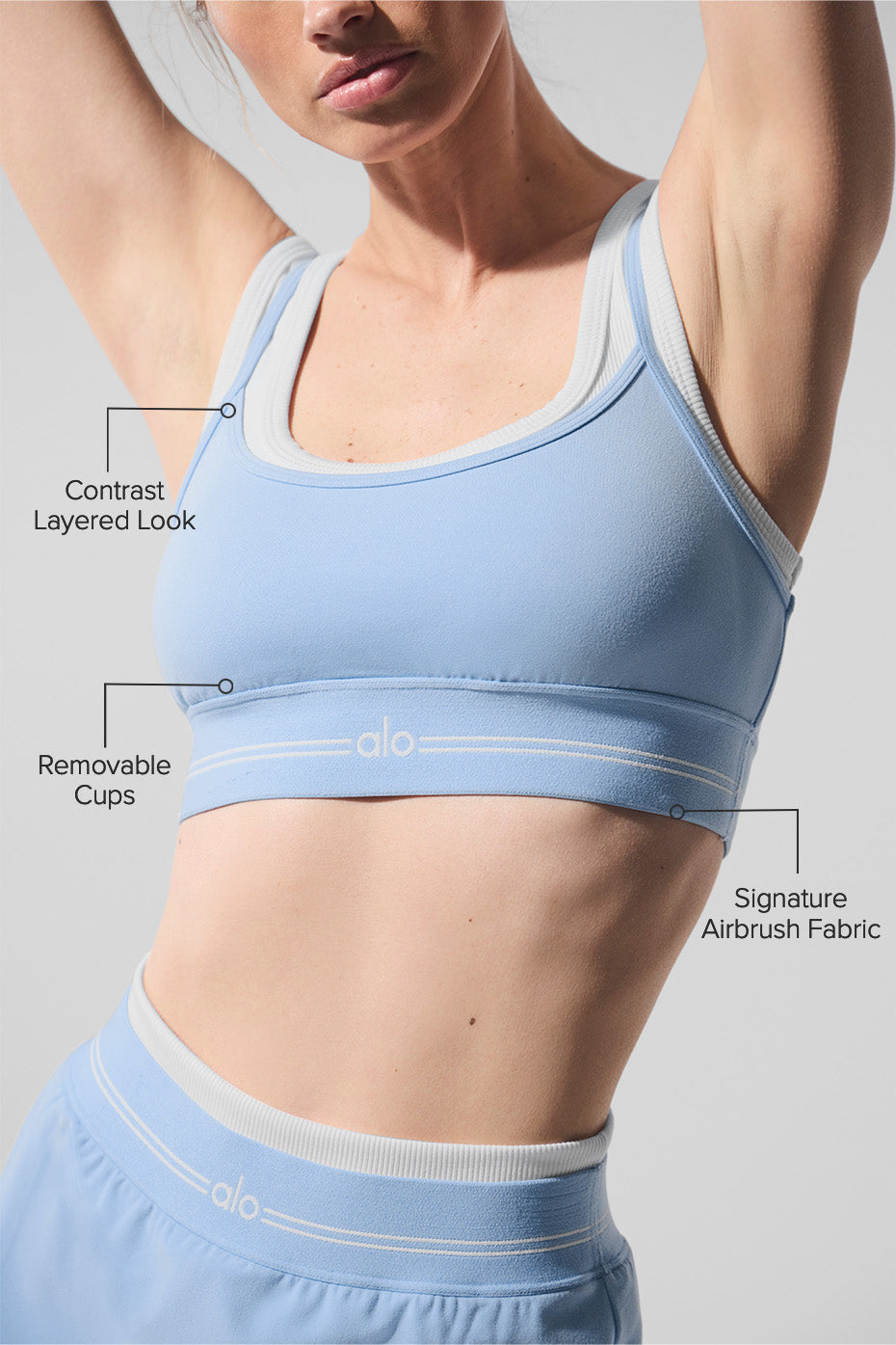 Airbrush Better Together Bra - Seashell Blue/White--1